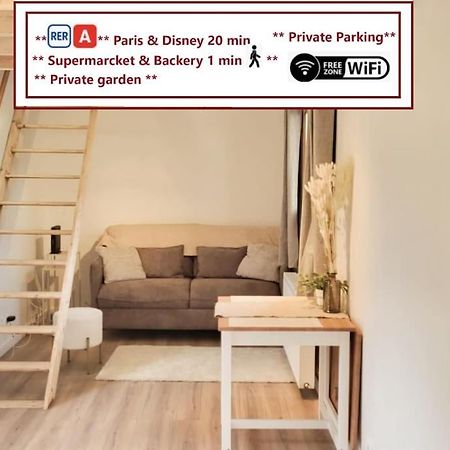 Le Petit Noisy Entre Paris Et Disney, Proche Centrex Avec Jardin Privatif Et Parking Extérieur photo